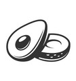 vintage avocado icon isolated on white background vector image vector image