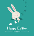 happy easter rabbit vector image vector image