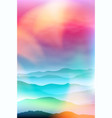 summer background with mountains in the fog vector image