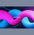 abstract fluid background dynamic wavy shape blue vector image vector image