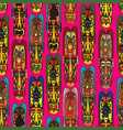 ethnic seamless pattern tribal style african mask vector image