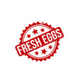 fresh eggs rubber stamp seal vector image vector image