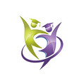 graduate happy figure modern concept of community vector image