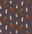 halloween pattern with carnival animals vector image vector image
