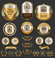 luxury golden labels retro vintage collection 1 vector image