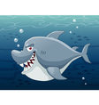 shark in sea vector image vector image