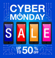 cyber monday background vector image vector image