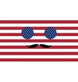 icon in colors of the american flag vector image