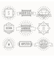 outline badges and emblems template vector image