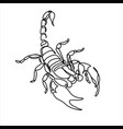 zodiac sign scorpio one line in style vector image