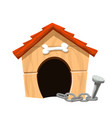 dog house isolated vector image vector image