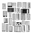 hand drawn apartment houses sketch vector image
