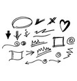 hand drawn collection design element vector image