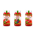 realistic detailed 3d different juice set vector image vector image