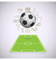 soccer yard with thin line icons vector image vector image
