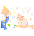 cartoon baby vector image