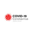 covid19-19 coronavirus typography design logo vector image