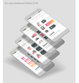 flat design admin dashboard eco new energy vector image