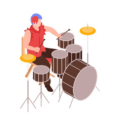 Heavy metal drummer Royalty Free Vector Image - VectorStock