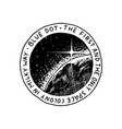 mission of mars logo exploration vector image