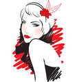 retro women vector image