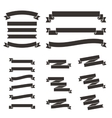 set of flat vintage ribbons vector image