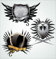 shield with wings vector image