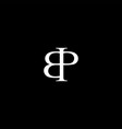 bp letter mark monogram logo icon vector image