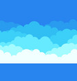 cloud pattern background flat white clouds vector image