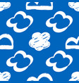 seamless drawn cloud pattern brush painted clouds vector image
