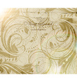 vintage background with floral pattern vector image