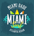 water waves and palms surfboards for t-shirt vector image