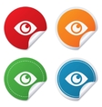 eye sign icon publish content button vector image vector image