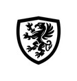 griffin shield logo vector image vector image
