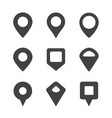 map markers icon set vector image vector image