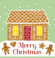 gingerbread house card vector image vector image