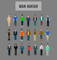 male avatar set vector image vector image