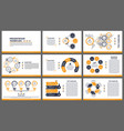 business presentation templates modern elements vector image