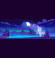 cute unicorn on sea beach at night vector image vector image