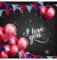 i love you retro label on blackboard vector image