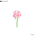pink rose vector image