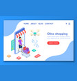 online shopping concept character vector image