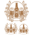 beer bottle ear vector image vector image