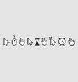 cursor mouse with arrow hand and hourglass vector image vector image