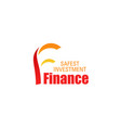 finance icon for business success and investment vector image vector image