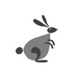funny art rabbit isolated on white for your design vector image vector image
