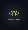 gold lotus flower abstract logo vector image vector image