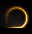 golden sparkle circle wave realistic glow vector image vector image