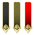 set from gold banners vector image vector image