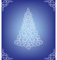 curly christmas tree vector image vector image